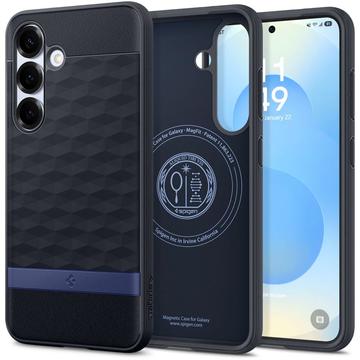 Samsung Galaxy S25 Spigen Parallax Mag Hybride Hoesje - Marineblauw violet