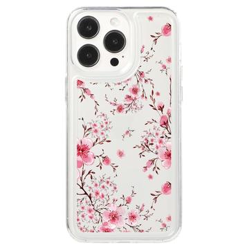 iPhone 15 Pro Max Fashion TPU hoesje - Roze Bloemen