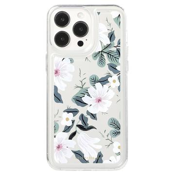 iPhone 15 Pro Max Fashion TPU hoesje - Witte bloemen