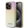 iPhone 15 Pro Max Guess Iridescent Metal Script Hybrid hoesje