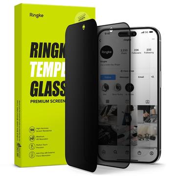 iPhone 15 Pro Max Ringke TG Privacy Gehard Glas Screen Protector - Zwarte Rand