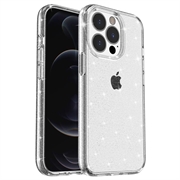 iPhone 15 Pro Max Stylish Glitter Series Hybride Hoesje - Wit