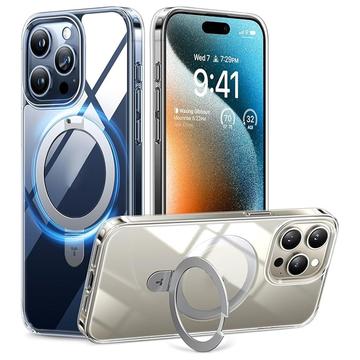 iPhone 15 Pro Max Torras Upro Ostand Clear Hoesje - MagSafe Compatibel - Doorzichtig