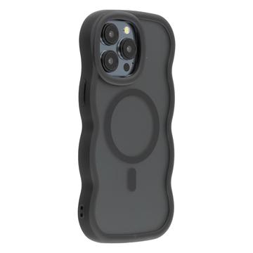 iPhone 15 Pro Max Golfrand magnetisch hybride hoesje - zwart