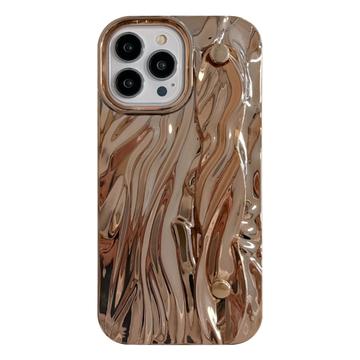 iPhone 15 Pro Max Gerimpeld TPU hoesje - Goud