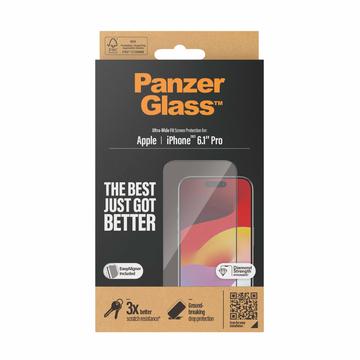 iPhone 15 Pro PanzerGlass Ultra-Wide Fit EasyAligner Screenprotector - Zwarte Rand