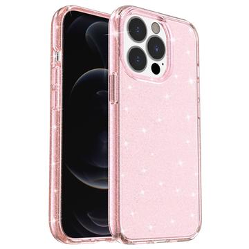 iPhone 15 Pro Stylish Glitter Series Hybride Hoesje - Roze