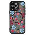 iPhone 15 Pro Stijlvol Beschermend Magnetisch Hoesje - Kleurrijke Bloemen