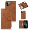 iPhone 15 Pro Vintage 2-in-1 portemonneehoesje met afneembare omslag - bruin