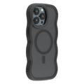 iPhone 15 Pro Golfrand magnetisch hybride hoesje - zwart