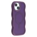 iPhone 15 Golfrand magnetisch hybride hoesje - paars