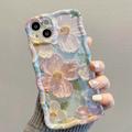 iPhone 15 Golvend-rand olie-schilderij TPU hoesje - Bloemen