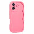iPhone 16 Candy Color Wavy TPU hoesje - Hot Pink