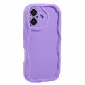 iPhone 16 Candy Color Wavy TPU Hoesje - Paars