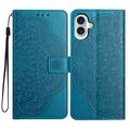 iPhone 16 Mandala Series Portemonnee-hoesje - Blauw