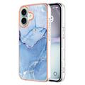 iPhone 16 Marmerpatroon Gegalvaniseerd IMD TPU Hoesje
