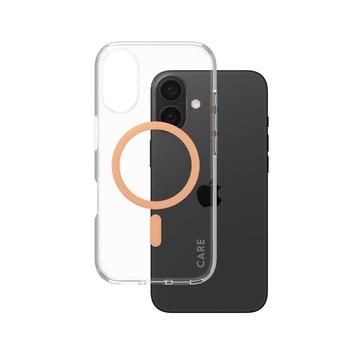 Coque iPhone 16 PanzerGlass Care Transparent Urban Combat Case - Compatible MagSafe - Perzik