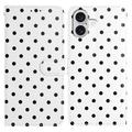iPhone 16 Plus Polka Dot-patroon Portemonnee Hoesje - Wit