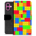 iPhone 16 Plus Premium Portemonnee Hoesje - Blokken