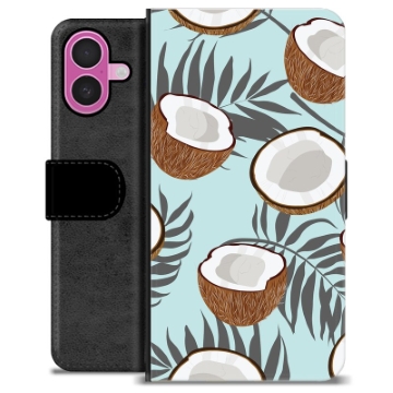 iPhone 16 Plus Premium Portemonnee Hoesje - Kokosnoot
