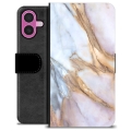 iPhone 16 Plus Premium Portemonnee Hoesje - Elegant Marmer