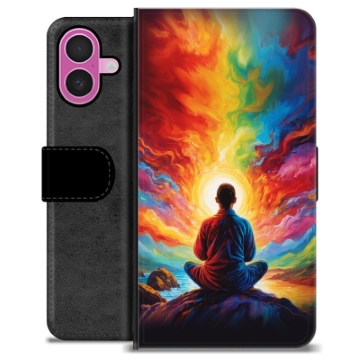 iPhone 16 Plus Premium Portemonnee Hoesje - Meditatie