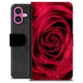 iPhone 16 Plus Premium Portemonnee Hoesje - Roos