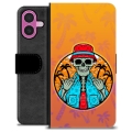 iPhone 16 Plus Premium Portemonnee Hoesje - Skelet Zomer