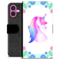 iPhone 16 Plus Premium Portemonnee Hoesje - Eenhoorn