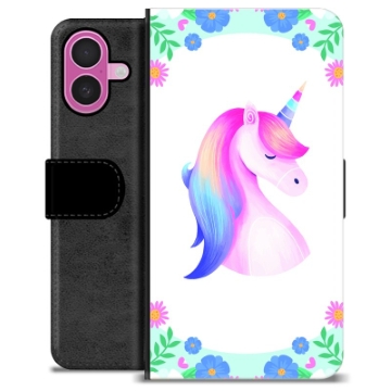 iPhone 16 Plus Premium Portemonnee Hoesje - Eenhoorn