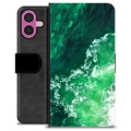 iPhone 16 Plus Premium Portemonnee Hoesje - Golven