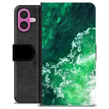 iPhone 16 Plus Premium Portemonnee Hoesje - Golven