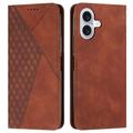 iPhone 16 Plus Ruitpatroon Portemonnee Hoesje met Magnetische Sluiting
