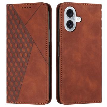 iPhone 16 Plus Ruitpatroon Portemonnee Hoesje met Magnetische Sluiting