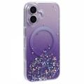 iPhone 16 Plus Sparkle Glow MagSafe hoesje - Paars