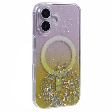 iPhone 16 Plus Sparkle Glow MagSafe hoesje - Geel