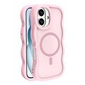 iPhone 16 Plus Golfrand magnetisch hybride hoesje - Roze