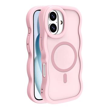 iPhone 16 Plus Golfrand magnetisch hybride hoesje - Roze