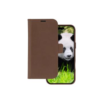 iPhone 16 Plus dbramante1928 Lynge MagSafe 2-in-1 Leren Portemonnee Hoesje - Bruinen