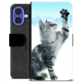 iPhone 16 Premium Portemonnee Hoesje - Kat