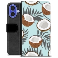 iPhone 16 Premium Portemonnee Hoesje - Kokosnoot