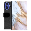iPhone 16 Premium Portemonnee Hoesje - Elegant Marmer