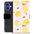 iPhone 16 Premium Portemonnee Hoesje - Citroen Patroon