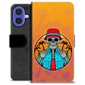 iPhone 16 Premium Portemonnee Hoesje - Skelet Zomer