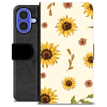 iPhone 16 Premium Portemonnee Hoesje - Zonnebloem