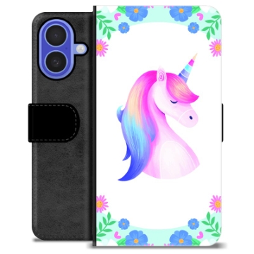 iPhone 16 Premium Portemonnee Hoesje - Eenhoorn