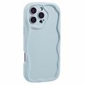 iPhone 16 Pro Candy Color Wavy TPU hoesje - Baby Blauw