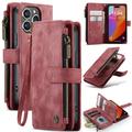 Caseme C30 Multifunctionele iPhone 16 Pro Portemonnee Hoesje - Rood