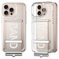 iPhone 16 Pro GKK Band Hoesje - Zilver / Doorzichtig