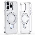 iPhone 16 Pro Glitter Hybride Hoesje met Kickstand - MagSafe-compatibel - Durchsichtig